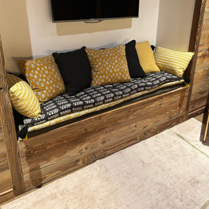 Coussin en lin noir 40cm NYL