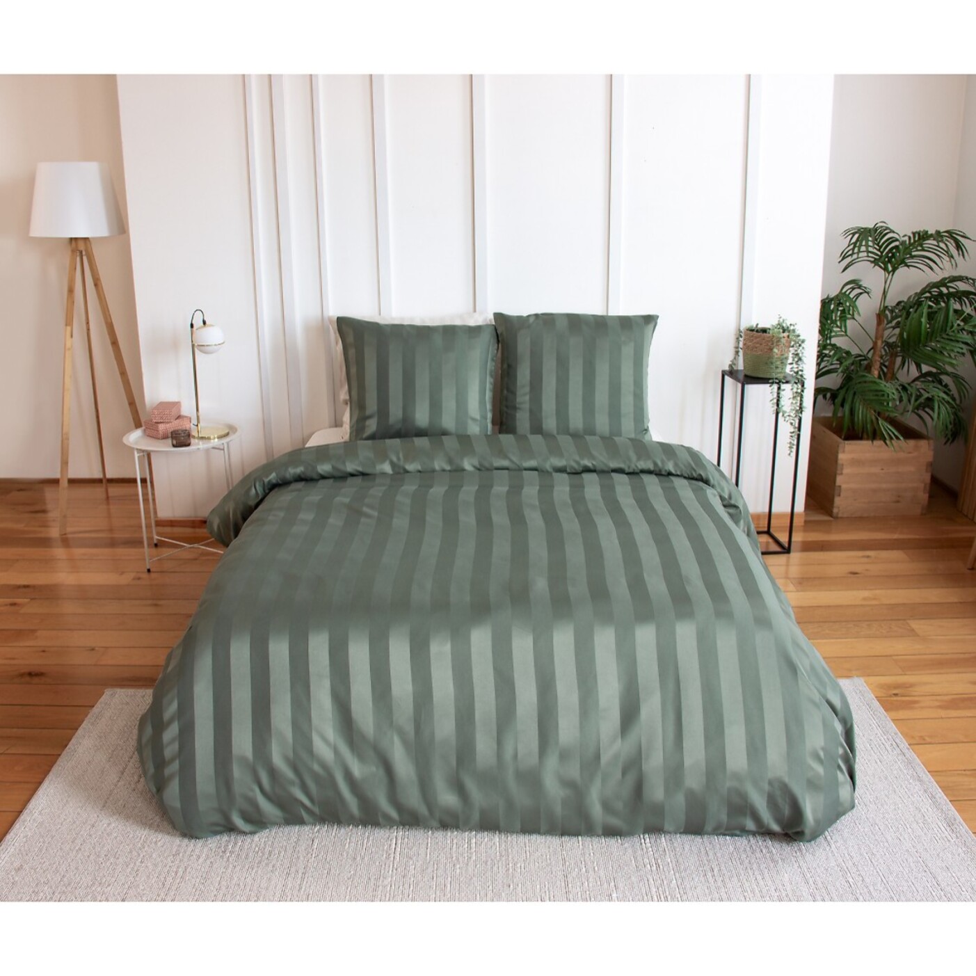 Parure housse de couette 3pcs 100% microfibre_lichen 260x240 cm