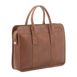 Borsa a mano  unisex In Vera pelle Made in Italy 40x30x8 cm