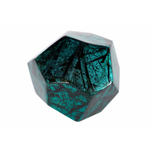 Bola Ceramica Lacada Negro Azul 11x11x11 Cm