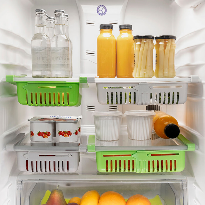 Organizador Ajustable para Nevera Friwer InnovaGoods 2 Unidades