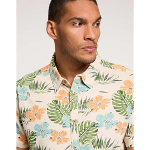 Camisa Manga Corta Beige - Thunder