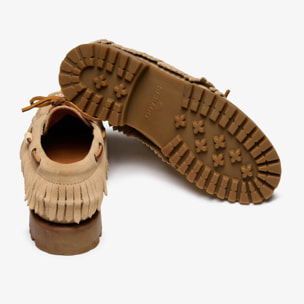 Sebago - Docksides Donna Beige - Ranger Suede Fringe Woman