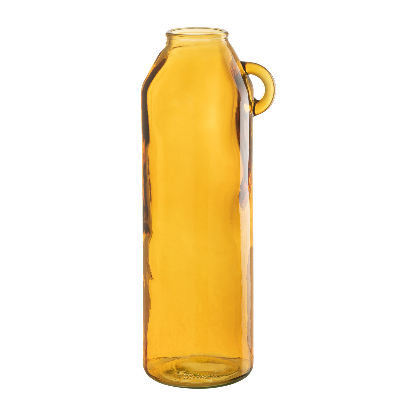 J-Line vase Anse Cylindre - verre - ocre - large - 45 cm de hauteur