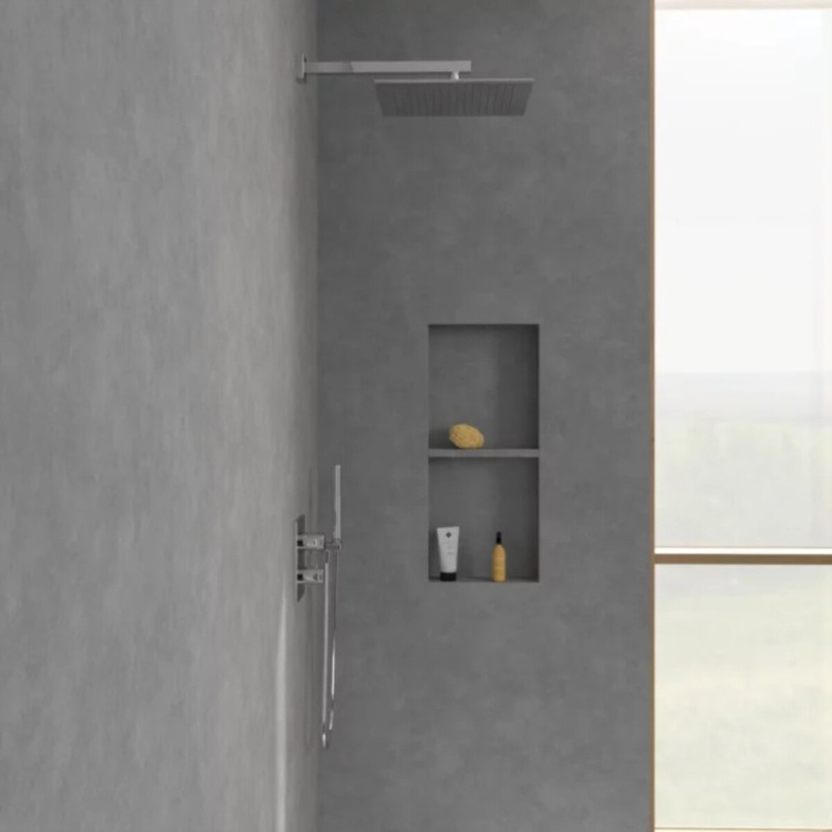 Douche de tête 350 Universal rectangle chromé