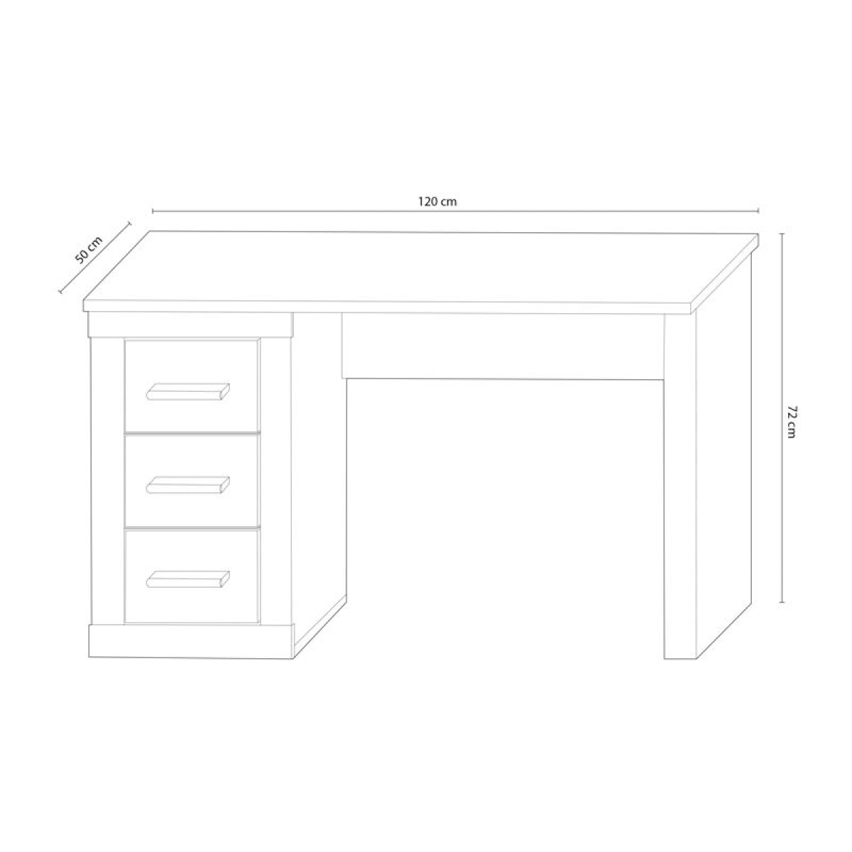 Mesa de escritorio Lara Cambria - Blanco