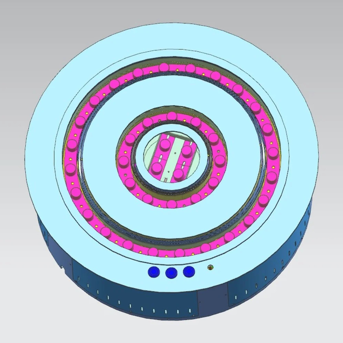 Round 3D 550 - Inserto Camino Decorativo ad Acqua Senza Calore Ø55x17 cm con Effetto Fiamma a LED 3D