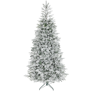 Árbol de Navidad Artificial 210 cm, Árbol de Navidad Nevado, Abeto Artificial con 1154 Ramas Articuladas, Base Plegable, Fácil de Montar, Decoración para Hogar, Oficina, Fiestas