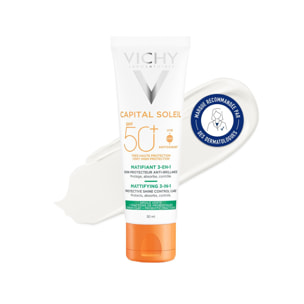 Capital Soleil SPF50+ - Matifiant Quotidien 3 en 1 - 50 ml