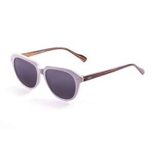 Gafas de sol OCEAN MAVERICKS - Frente blanco brillante / Ahumada en el brazo carey