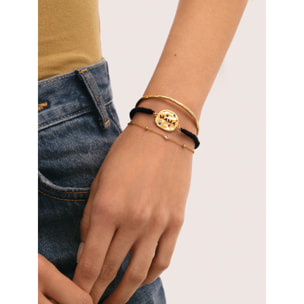 Pulsera Birthstone Plata Baño Oro