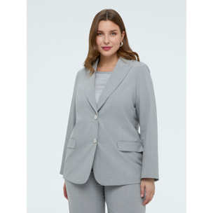 Fiorella Rubino - Blazer estampado cuadros - Gris