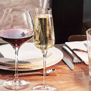 6 flûtes à Champagne 21cl en cristallin