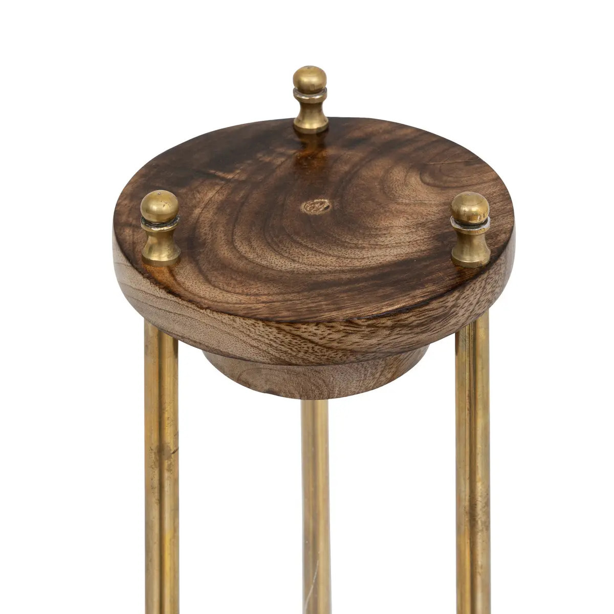 Sablier cylindre Sarah H.38cm manguier et verre