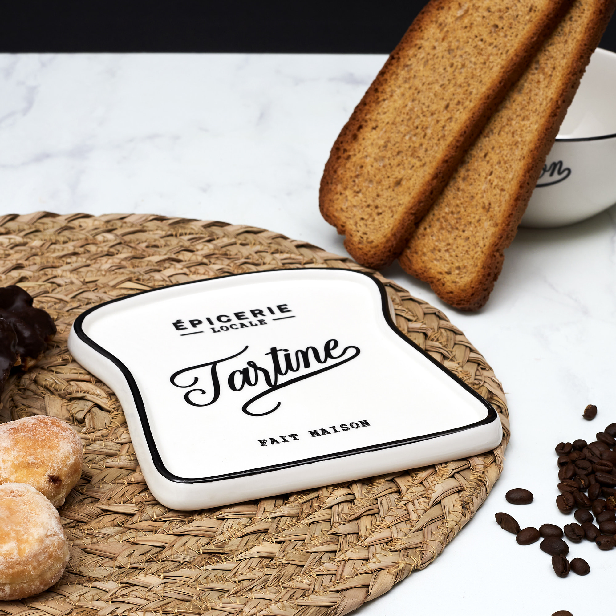 Assiette Toast Bistrot 17x16cm