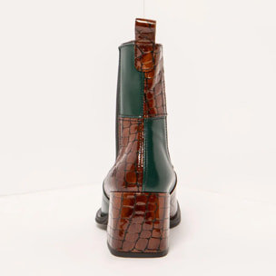 Botines 1707 NAPPA SHINNY JUNGLE-CUERO/ VERONA color Jungle-cuero
