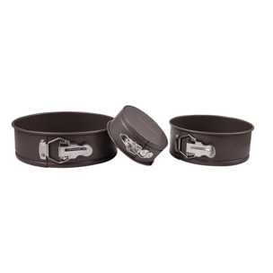 Set de 3 Moldes para tartas en Acero al carbono Baking LOVERS Bergner