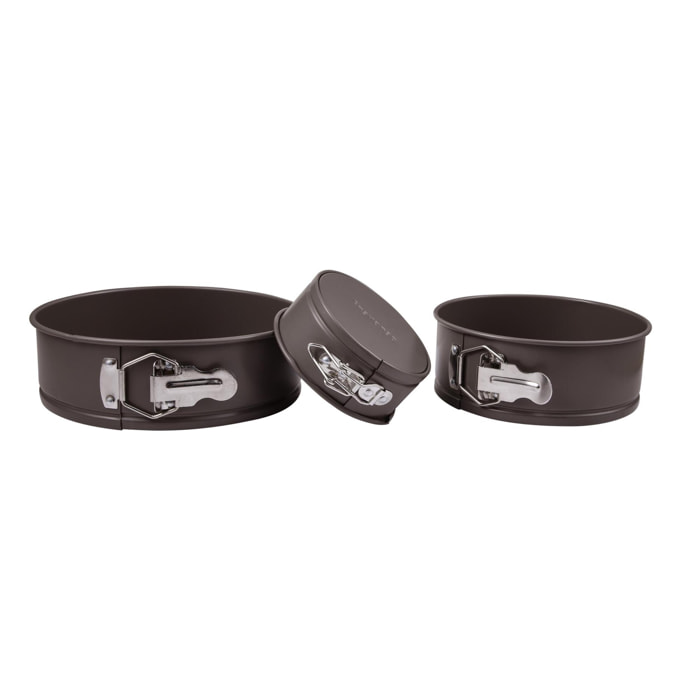 Set de 3 Moldes para tartas en Acero al carbono Baking LOVERS Bergner