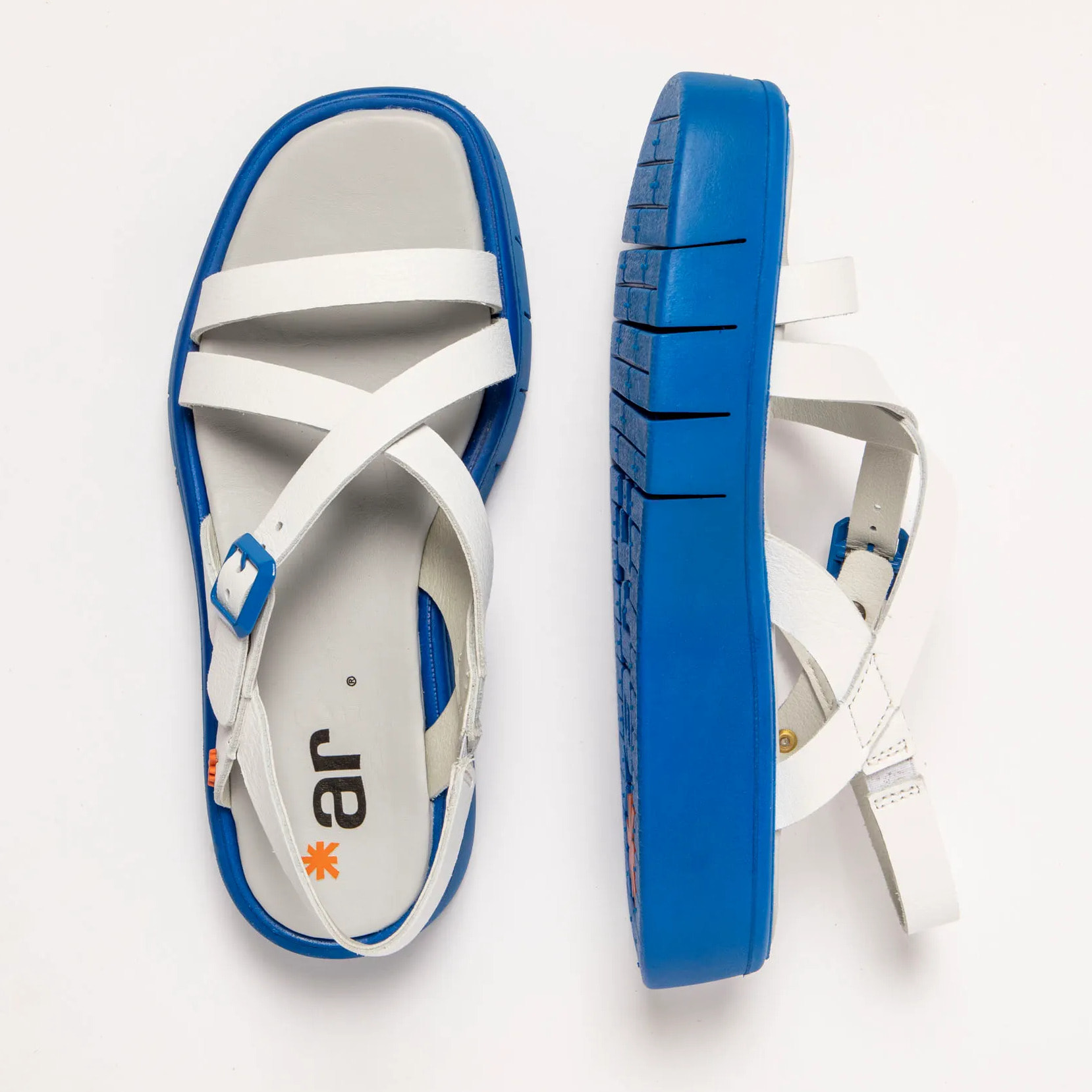 Sandalias 1853 NAPPA WHITE-BLUE/ MALAGA color White-blue
