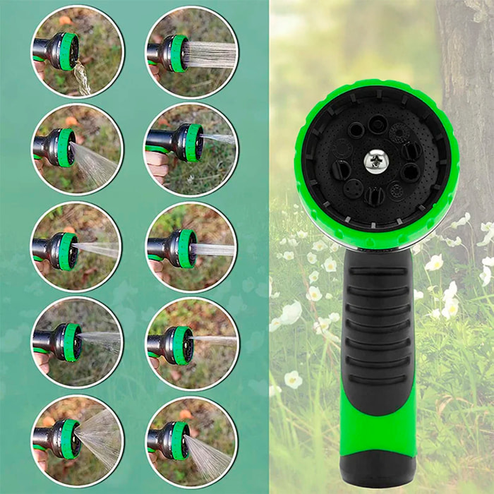 Pistola spruzzatrice con 10 modalità d'uso.