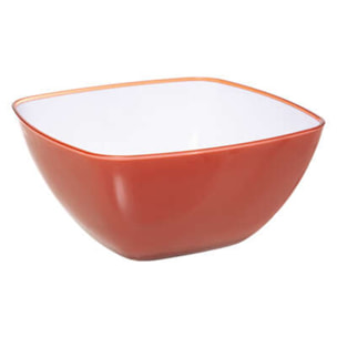 ENSALADERA DE FORMA CUADRADA COLOR ROJO PERFECTA PARA TU COCINA|L. 24,5 x D. 24,5 x H. 11,6 cm