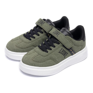 Sneakers da bambino con strap e lacci Leone 1947 Stripe