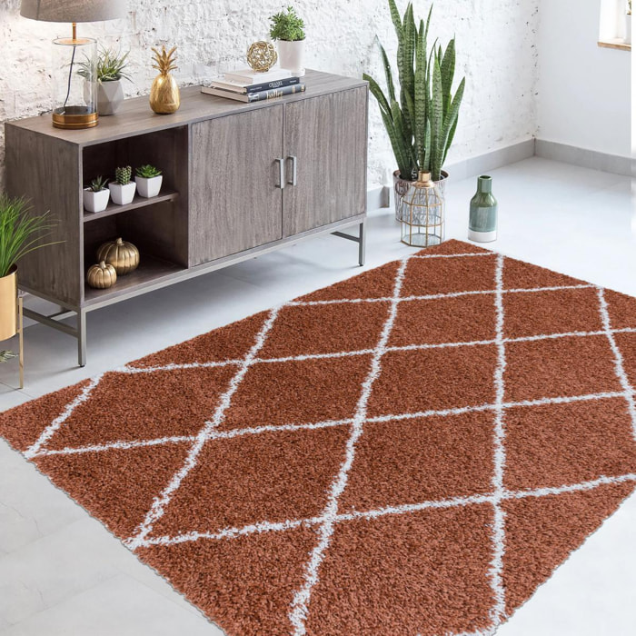 Tapis berbère tissé motif losange RANGO