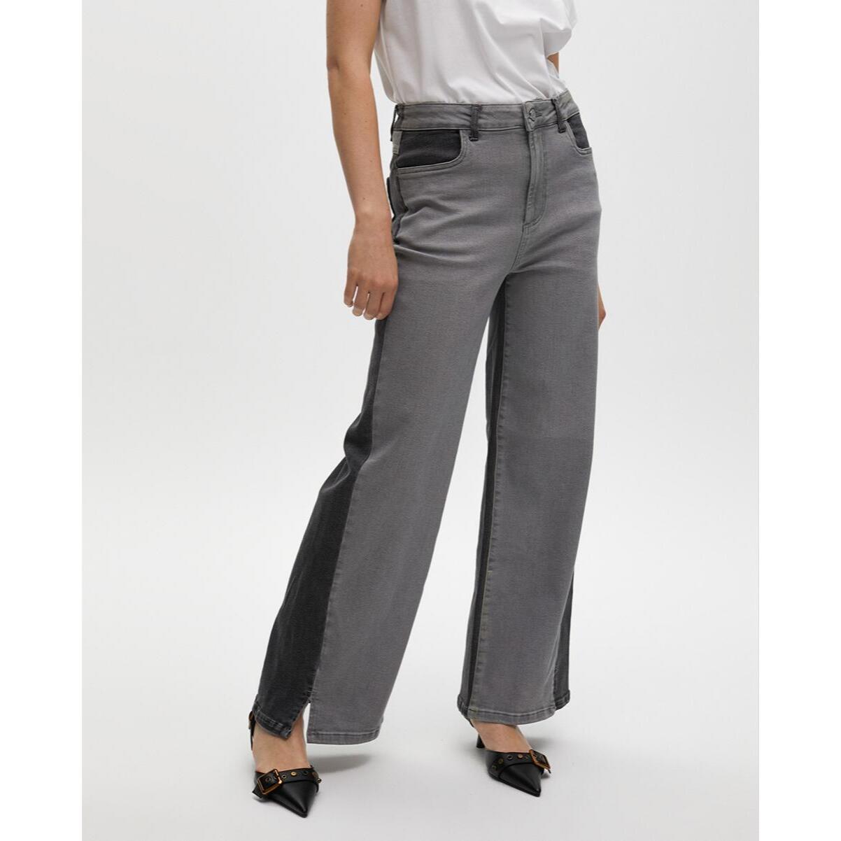 Jeans bicolore wideleg