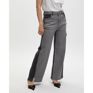 Jeans bicolore wideleg