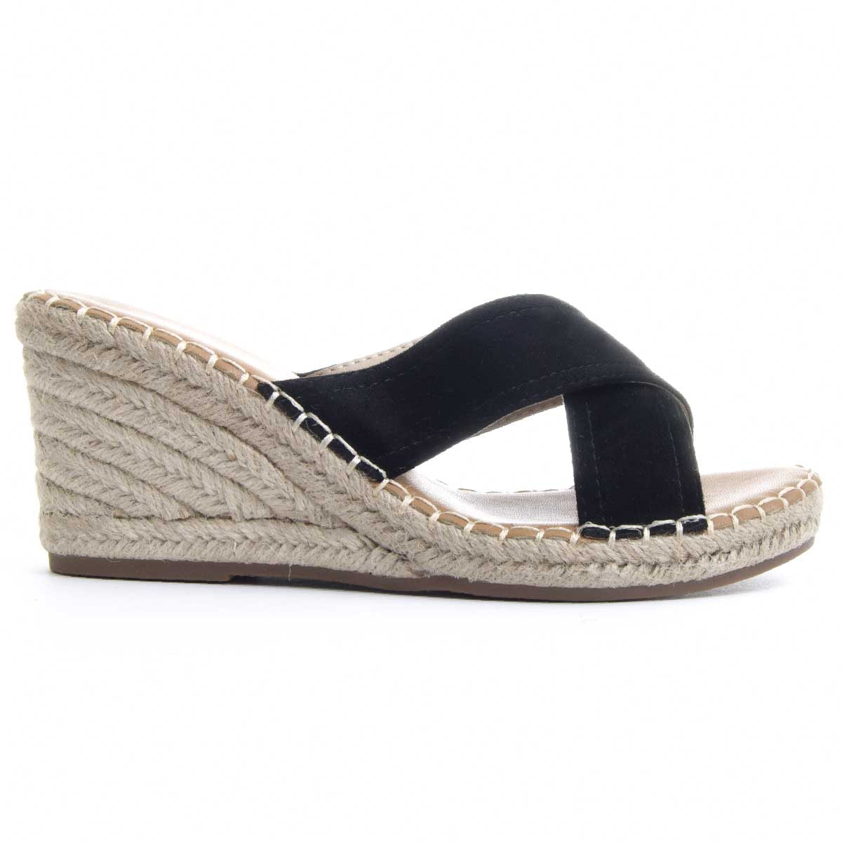 Sandalias de Cuña - Negro - Altura: 7 cm