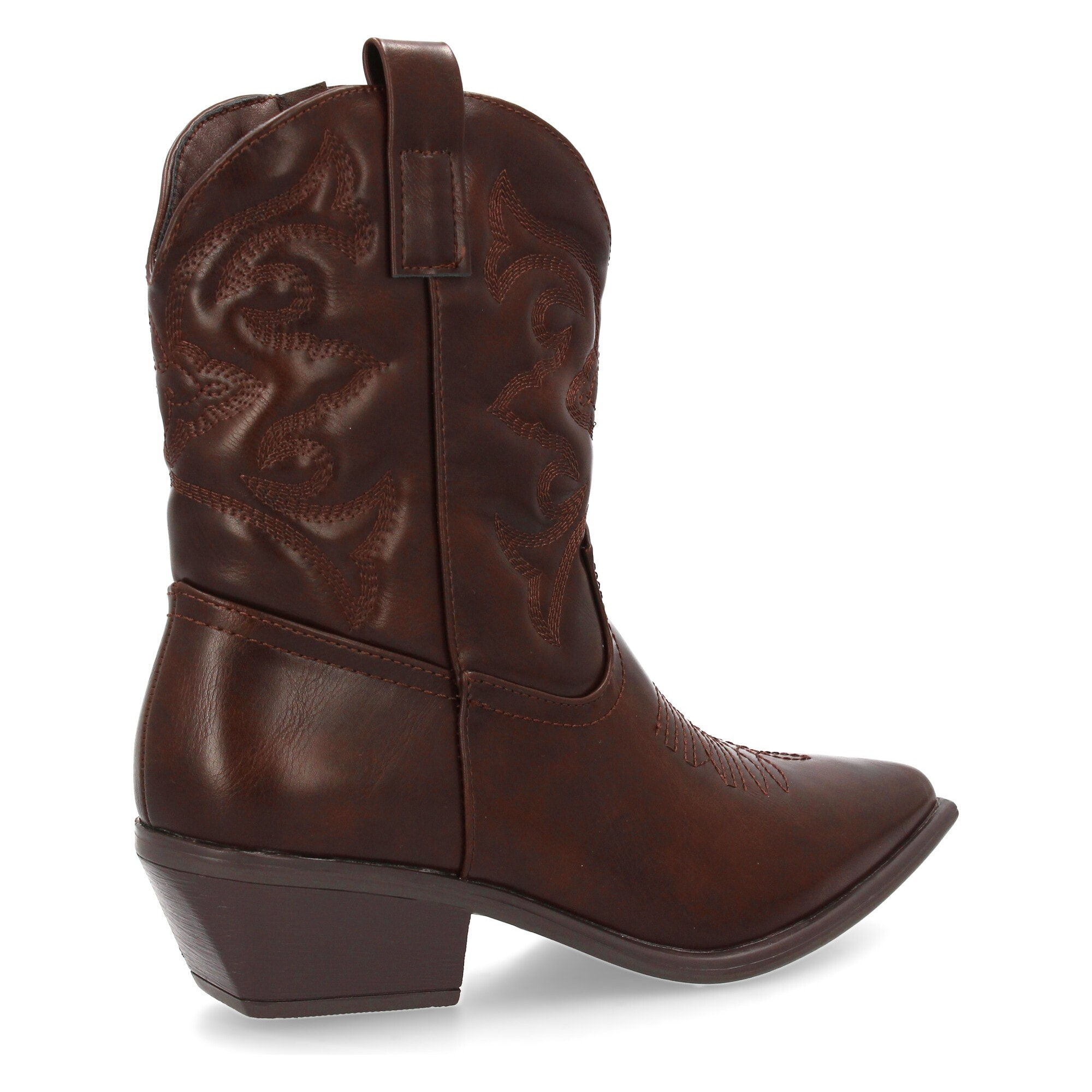 Botín cowboy con grabados en la caña