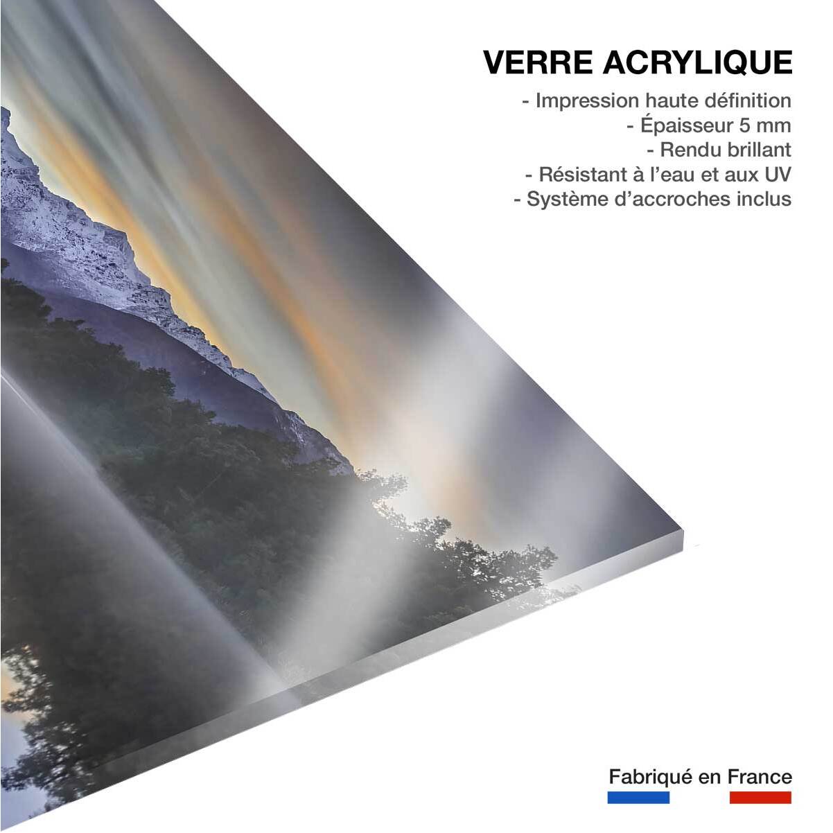 Tableau matin enneigé Tableau plexiglas