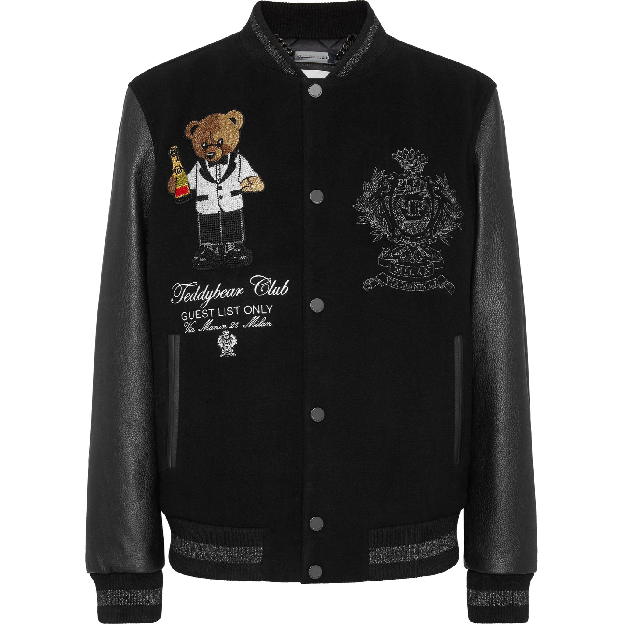 PHILIPP PLEIN Bomber de cuero TEDDY