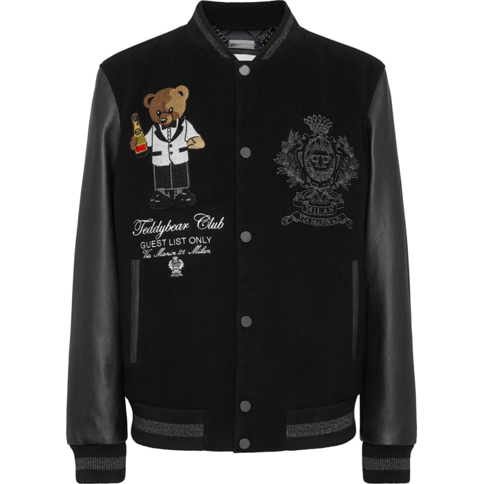 PHILIPP PLEIN Bomber de cuero TEDDY