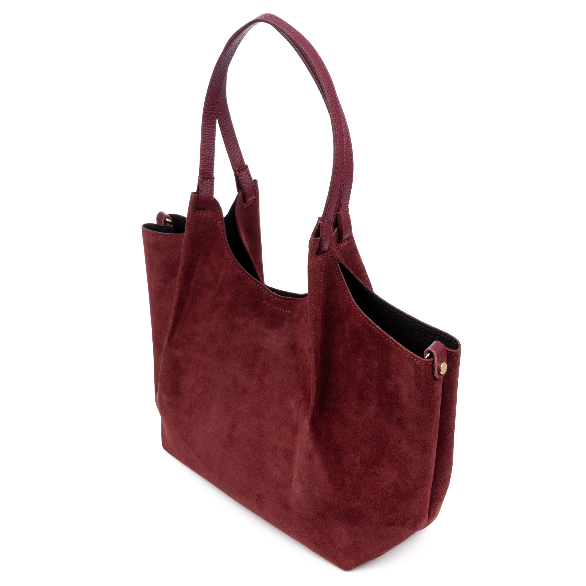 Bascapè Borsa Tote Donna. Vera Pelle Scamosciata.