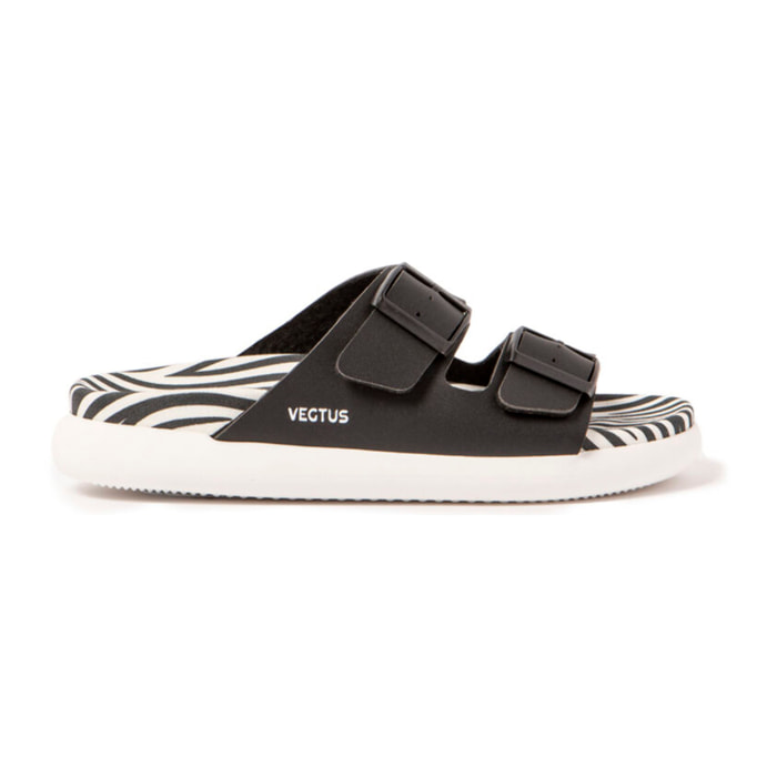 Chanclas para Mujer - VEGTUS Tanami Stripes White / Black