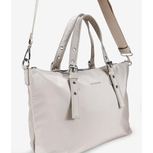 Bolso shopper piedra con hebillas