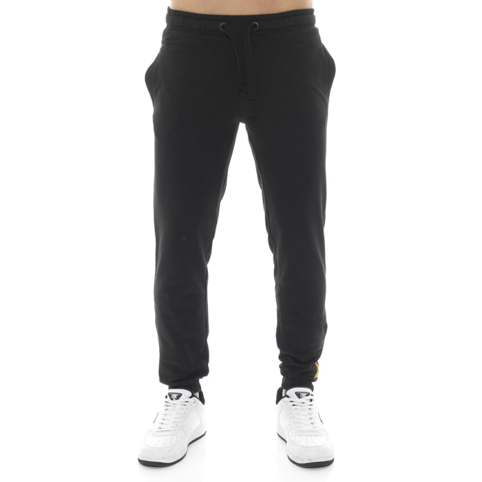 Pantalone sportivo invernale uomo, elastico al fondo, etichetta Leone 1947 Gold