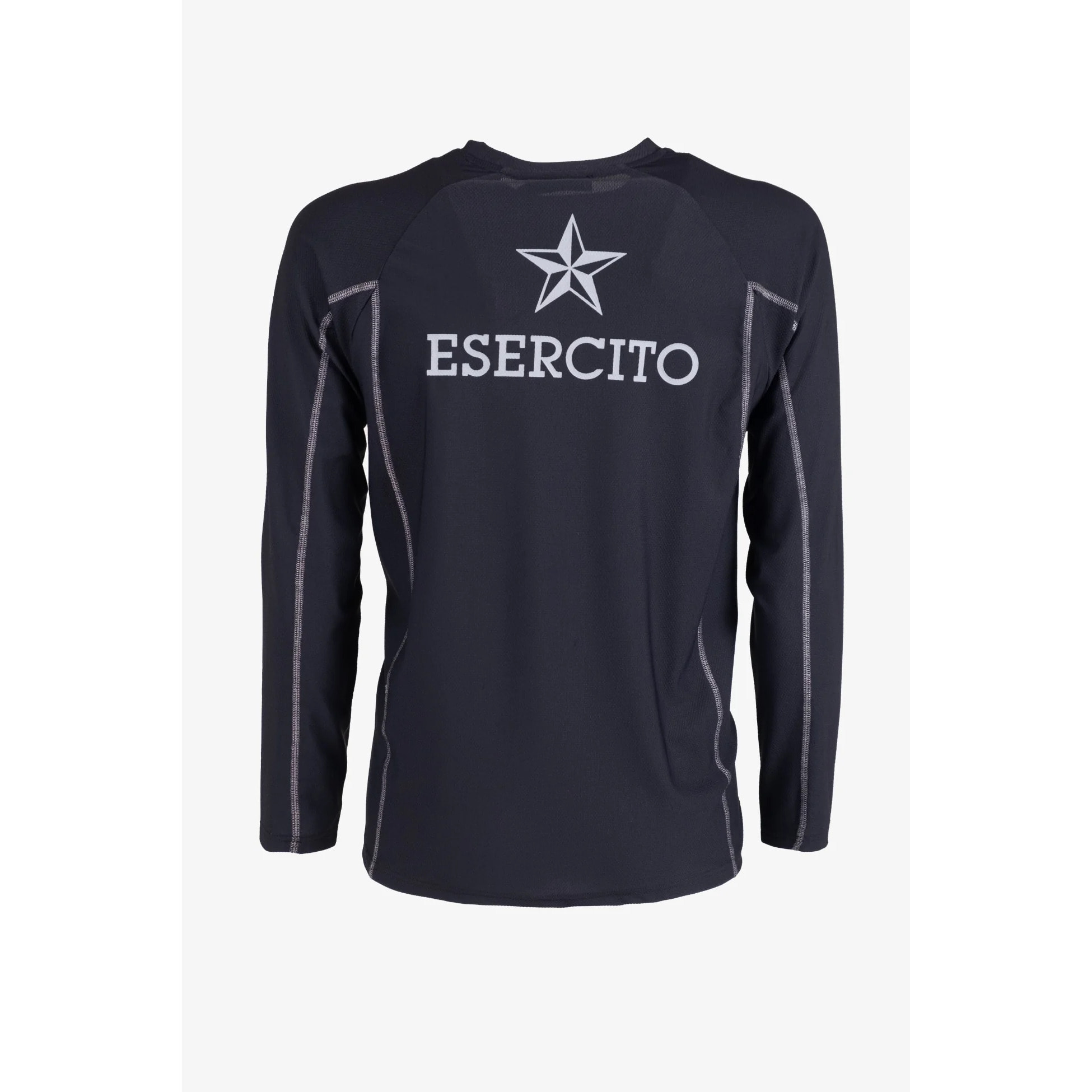 T-shirt Esercito a maniche lunghe sport nera uomo