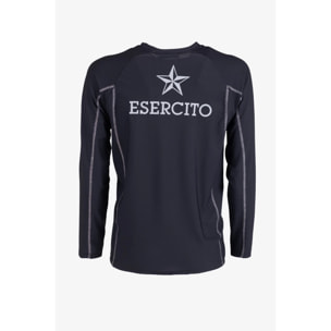 T-shirt Esercito a maniche lunghe sport nera uomo