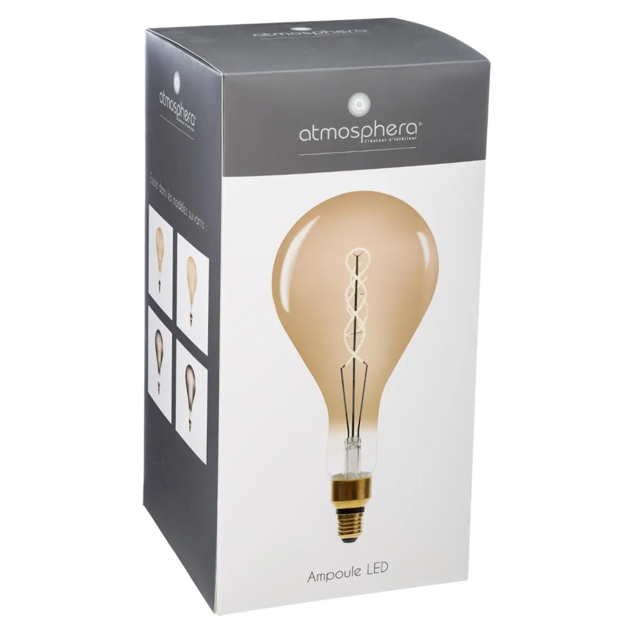 Ampoule LED "Poire" ambrée - filament torsadé E27