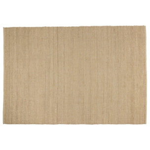 QUENTIN - Tapis rectangulaire 200x290cm en jute et coton beige