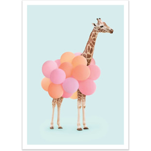Affiche - Giraffe Balloon - Paul Fuentes