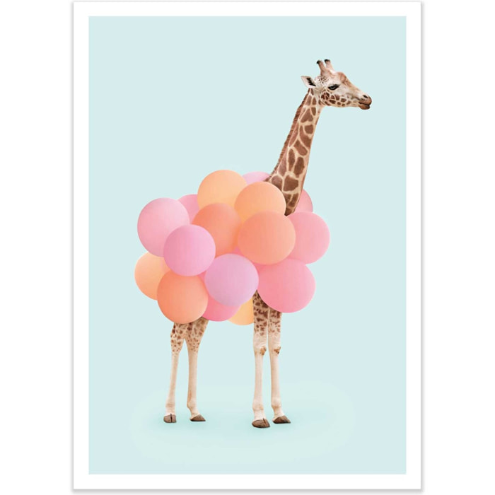 Affiche - Giraffe Balloon - Paul Fuentes