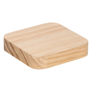 Bocal verre carré couvercle pin 125L Pin