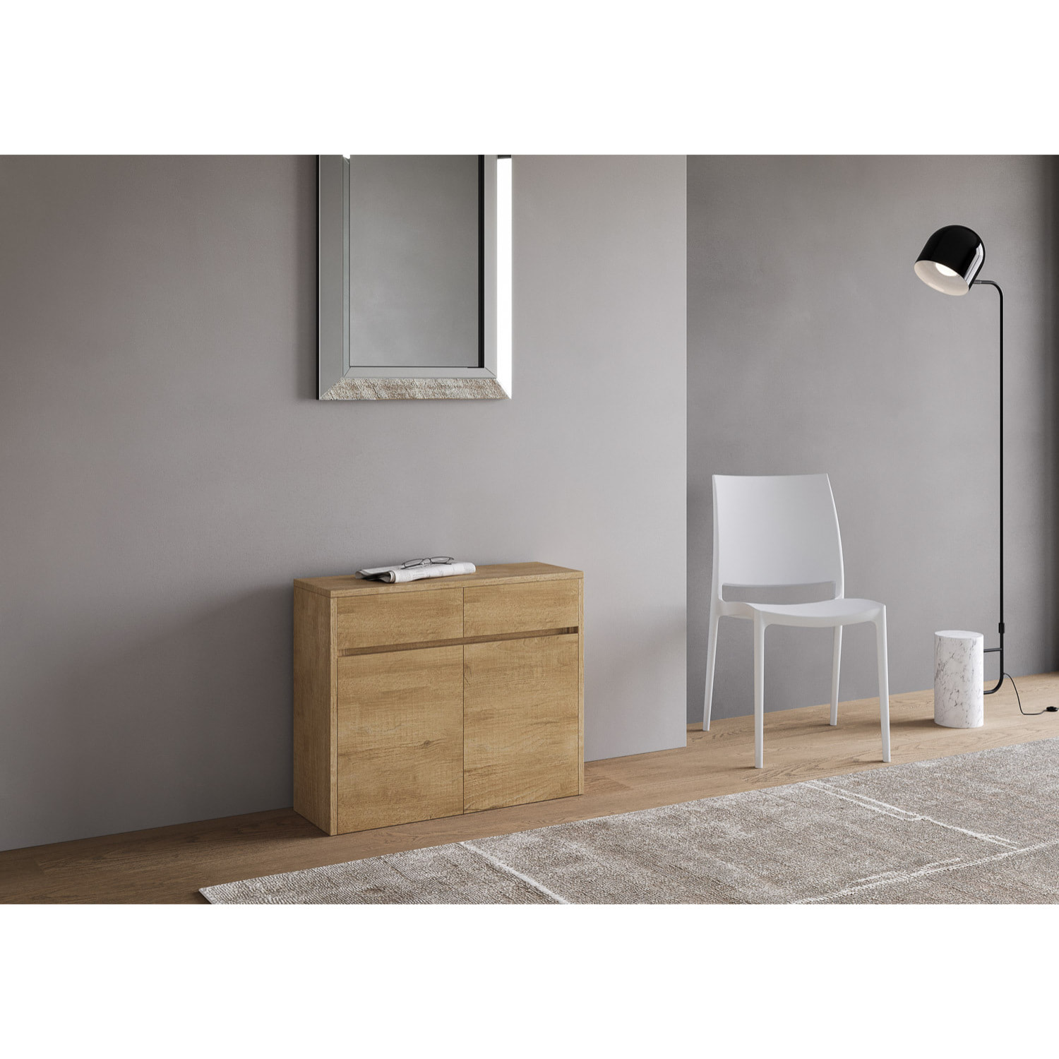 Panche inferiore e superiore allungabili 26x72/300 cm Evolve Quercia Natura allunghe interne