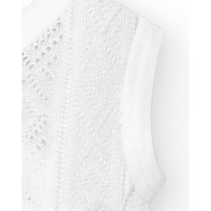 Body cruzado bebé sin mangas perlé