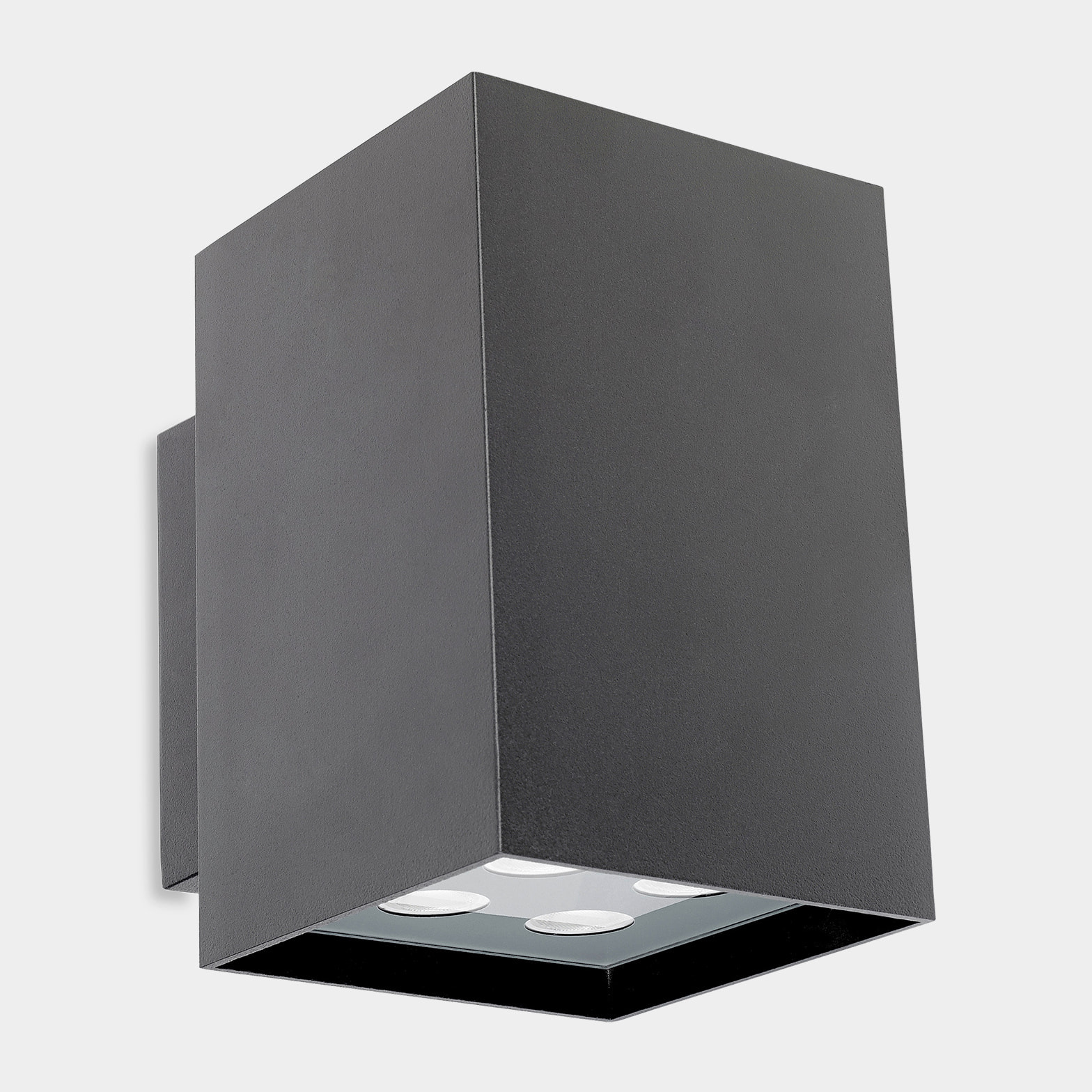 LEDS C4 Aplique IP65 Afrodita Power LED Double Emission LED 21.6 Blanco neutro - 4000K ON-OFF Gris urbano 1390lm