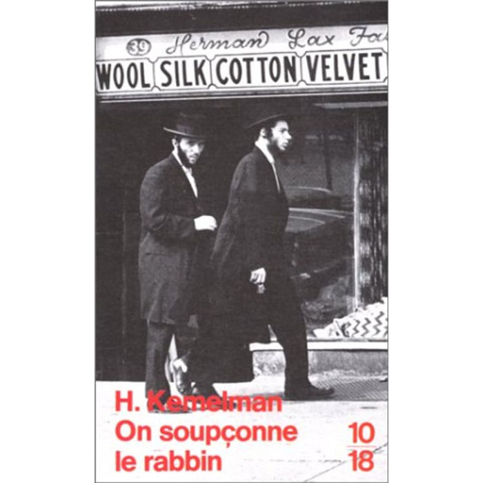 Kemelman, Harry | On soupçonne le rabbin | Livre d'occasion