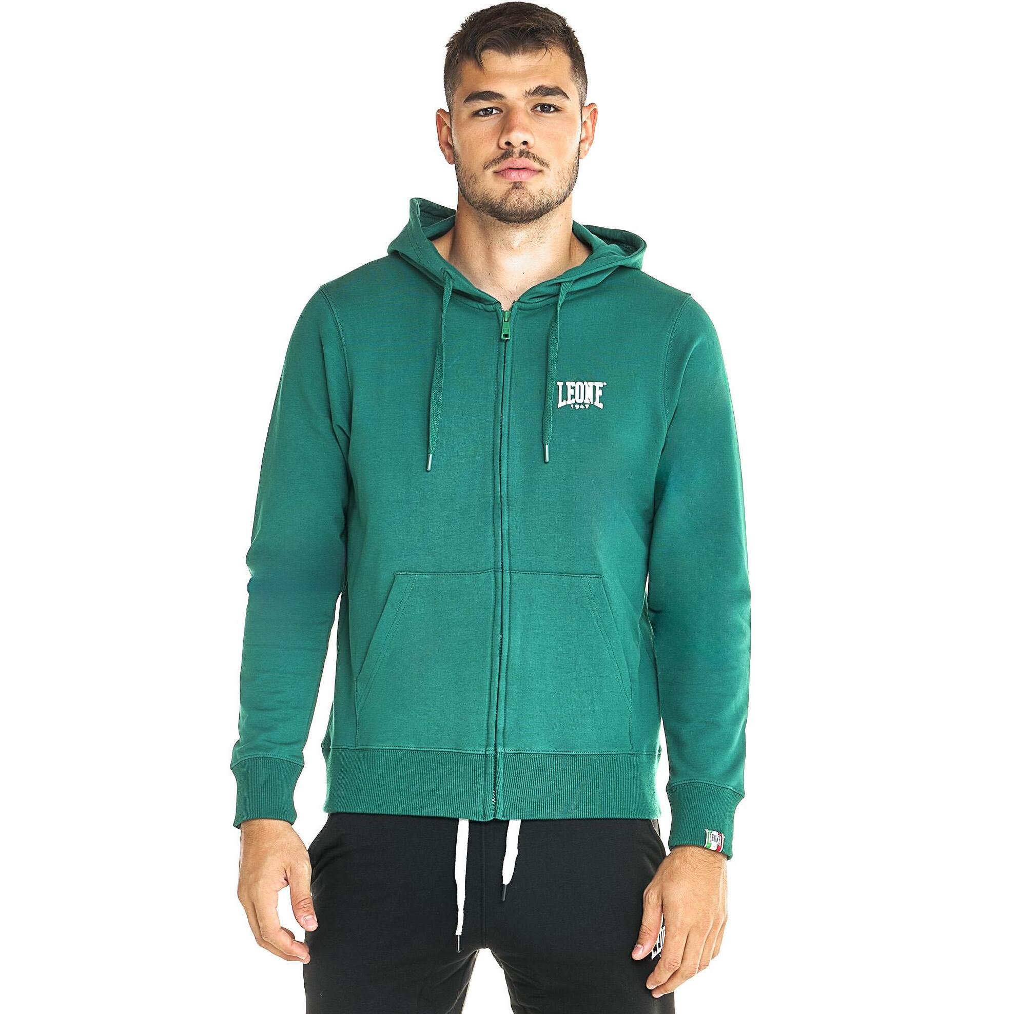 Felpa Leone uomo con cappuccio e zip Basic